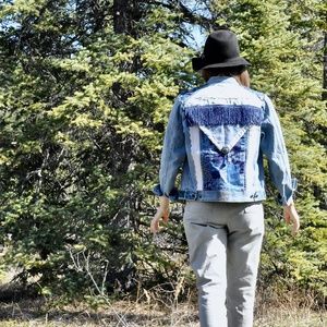 Upcycled hand made denim jacket